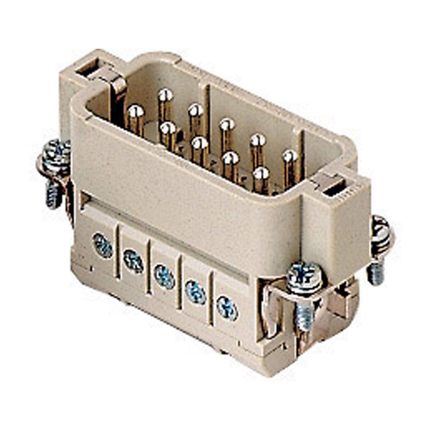 CDAM 10 I.L.M.E. Ilme CDA Stifteinsatz (M) mit Drahtschutz Schraubanschluss, 10-polig+PE 250V, 16A - 5 Stück
