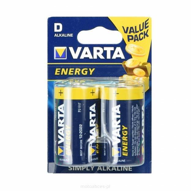 Varta ENERGY D, Einwegbatterie, D, Alkali, 1,5 V, 2 Stück(e), Blau, Gelb-1
