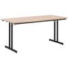 Klapptisch mit extrastarker Platte Höhe 720 mm 1600 x 800 mm Gestell schwarz Platte Ahorn-Dekor. 52205149