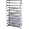 Steckregal für Regalkästen HxB 2100 x 1000 mm Grundregal Tiefe 400 mm ohne Kästen Böden 11 Stk. STEMO