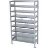 Steckregal für Regalkästen HxB 1790 x 1000 mm Grundregal Tiefe 400 mm ohne Kästen Böden 9 Stk. STEMO