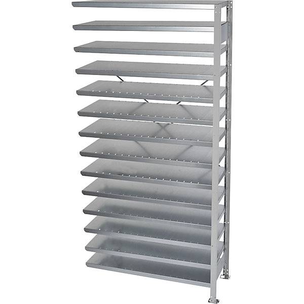 Steckregal für Regalkästen HxB 2100 x 1000 mm Anbauregal Tiefe 300 mm ohne Kästen. STEMO Lagerstandard GmbH
