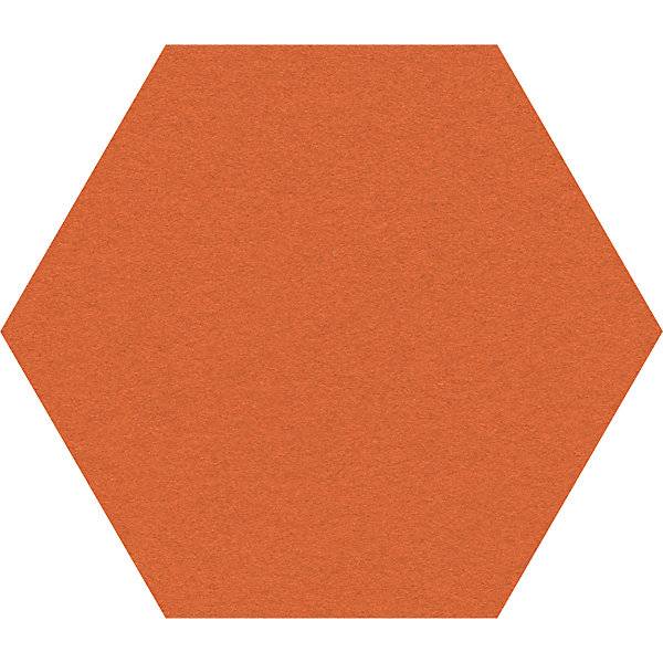 Design-Pinnwand sechseckig Kork BxH 600 x 600 mm orange. Smit Visual Supplies BV 49960349