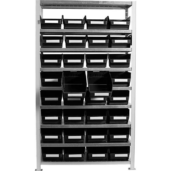 Steckregal mit ESD Sichtlagerkästen HxBxT 1790 x 1000 x 400 mm 32 Sichtlagerkästen. STEMO Lagerstandard GmbH-3