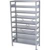 Steckregal für Regalkästen HxB 1790 x 1000 mm Anbauregal Tiefe 400 mm ohne Kästen Böden 9 Stk. STEMO
