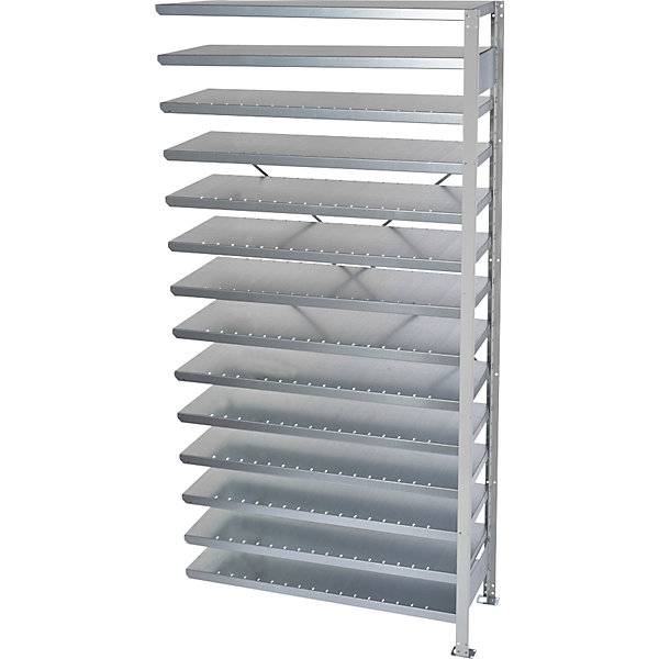 Steckregal für Regalkästen HxB 2100 x 1000 mm Anbauregal Tiefe 400 mm ohne Kästen. STEMO Lagerstandard GmbH