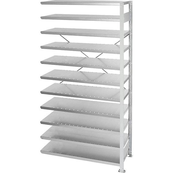 Steckregal für Regalkästen HxB 2100 x 1000 mm Anbauregal Tiefe 400 mm. ohne Kästen. STEMO Lagerstandard GmbH