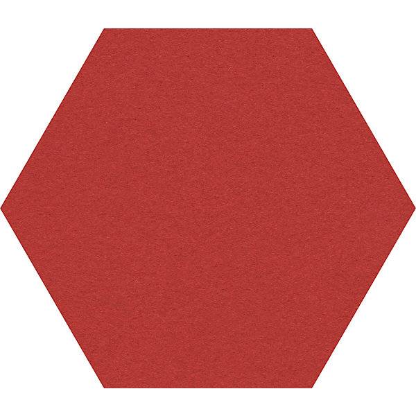 Design-Pinnwand sechseckig Kork BxH 600 x 600 mm rot. Smit Visual Supplies BV 49960049-0