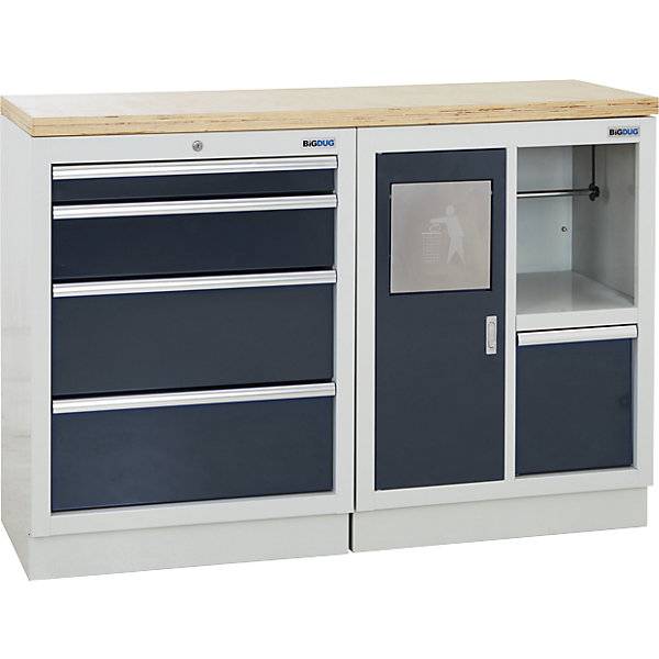 Schranksystem 4 Schubladen 1 Reinigungsschrank anthrazitgrau. Simon Evers & CO. GmbH 69082249