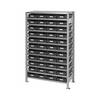 Steckregal mit ESD Sichtlagerkästen HxBxT 1790 x 1000 x 400 mm 44 Sichtlagerkästen. STEMO Lagerstandard GmbH