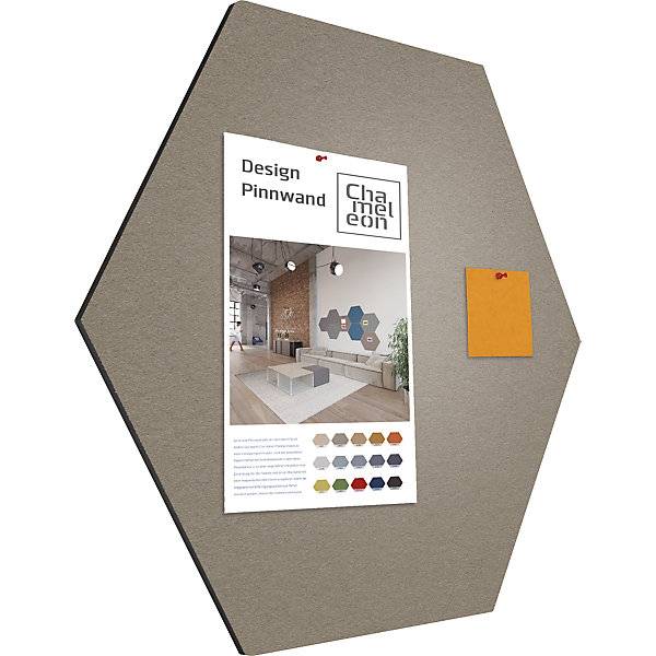 Design-Pinnwand sechseckig Kork BxH 600 x 600 mm taupe. Smit Visual Supplies BV 53077349-2