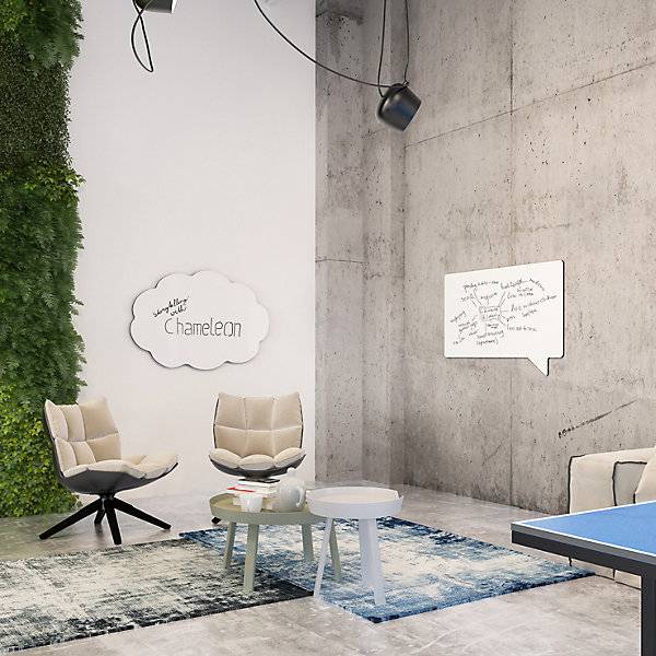 Design-Whiteboard emailliert THOUGHTS - Wolke BxH 1180 x 880 mm weiß. Smit Visual Supplies BV 56357049-1