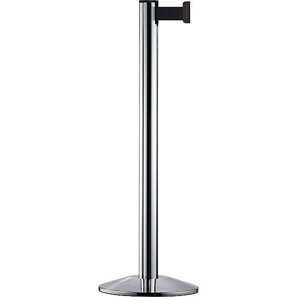 Gurtpfosten Beltrac EXTEND Aluminium Pfosten Chrom poliert Gurt schwarz. VIA GUIDE GmbH 69222149