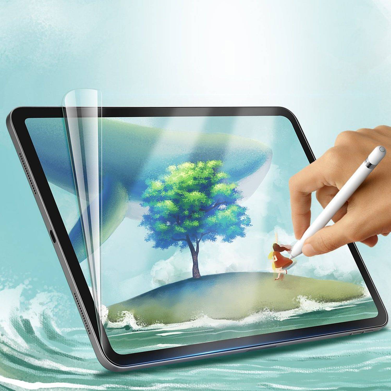 Dux Ducis Matte Papier Schutzfolie Displayschutz zum Zeichnen Schreiben PET Folie kompatibel mit iPad Air 4 10.9"-1