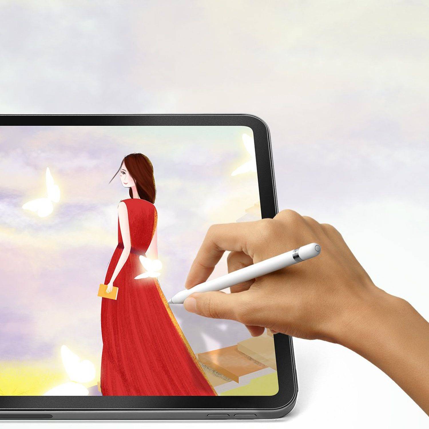 Dux Ducis Matte Papier Schutzfolie Displayschutz zum Zeichnen Schreiben PET Folie kompatibel mit Samsung Galaxy Tab S7+ -4