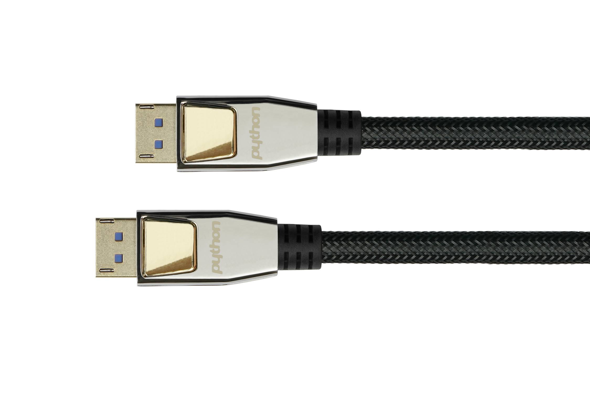 PREMIUM DisplayPort 2.0 Kabel, 4K @240Hz / 8K @60Hz, Vollmetallstecker, Kupferleiter,schwarz, 0,5m PYTHON® Series-0