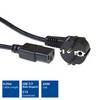 ACT AK5253 230V Netzkabel geerdeter Stecker Schuko CEE7/7 Stecker (gewinkelt)/C13 Schwarz - 25 cm