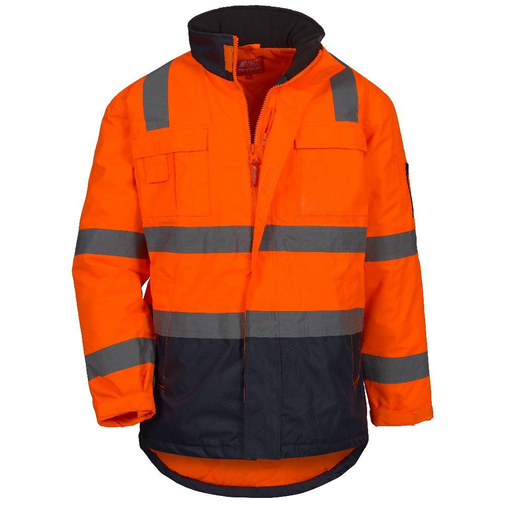 MOTION TEX VIZ, Warnschutz-Parka, neonorange / blau, EN ISO 20471, EN 343, Größe 2XL-0