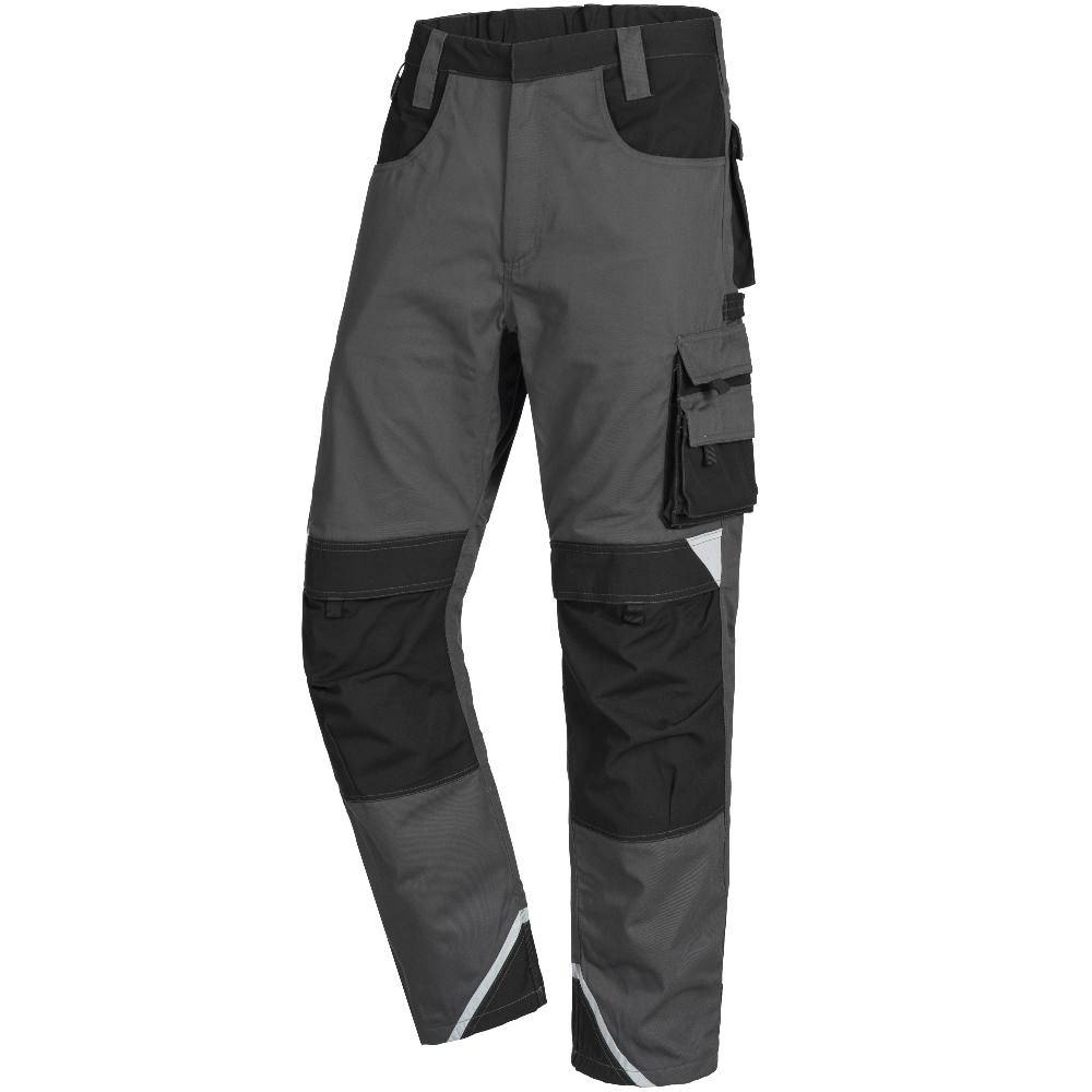 MOTION TEX PLUS, Arbeitshose, lang, grau/schwarz, STANDARD 100 by OEKO-TEX®, Größe 56-0