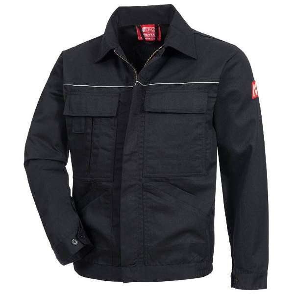 MOTION TEX LIGHT, Arbeitsjacke, schwarz, STANDARD 100 by OEKO-TEX®, Größe 44