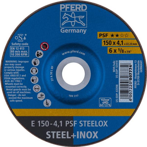 PFERD Schruppscheibe E 150-4,1 PSF STEELOX