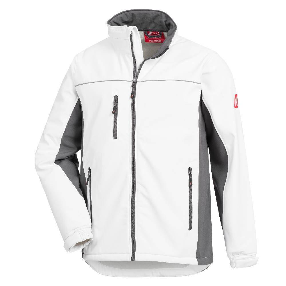 MOTION TEX LIGHT, Softshelljacke, weiß / grau, Größe S-0