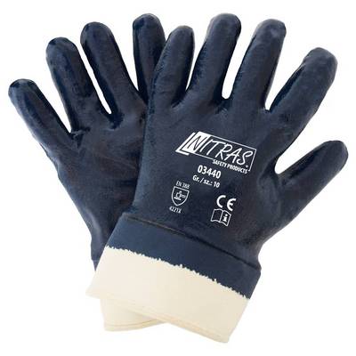 Nitrilhandschuh,blau, Stulpe,vollbeschichtet, Gr.10-0