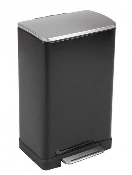 Pedalbehälter E-Cube40 Liter Edelstahl schwarz-0