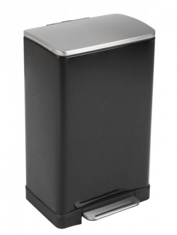 Pedalbehälter E-Cube40 Liter Edelstahl schwarz
