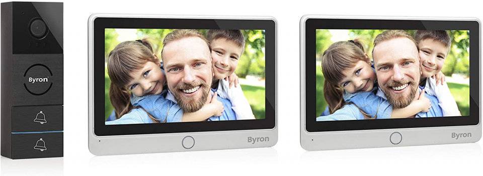 Video-Türglockensystem DIC-24122 schnurlos 18 cm schwarz-0