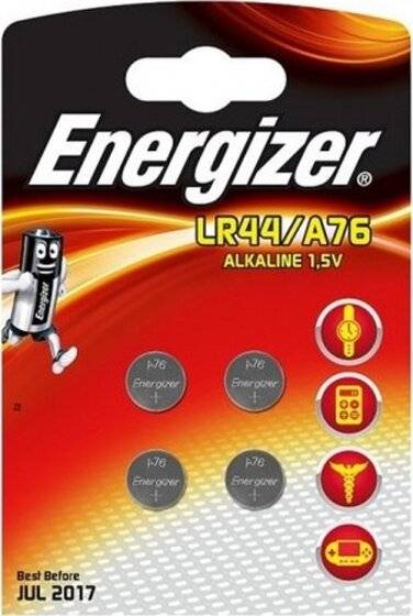 Knopfzelle LR44/A76 Alkali 4 St./Pack. - Artikel: 190221400-2