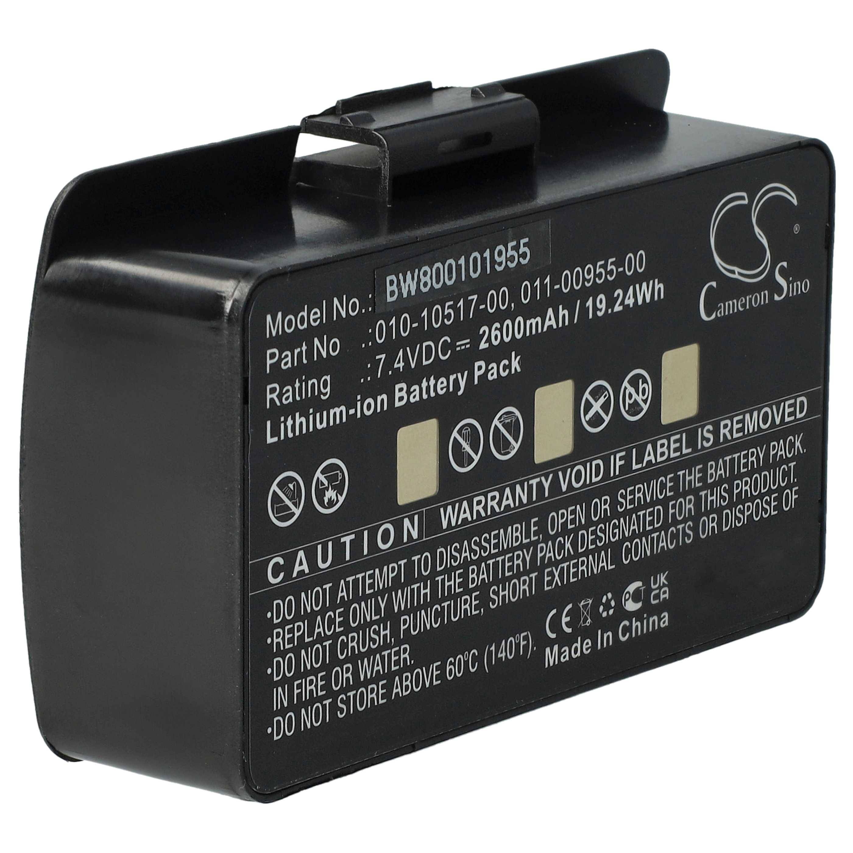 vhbw Akku Ersatz für Garmin 010-10517-00 | 010-10517-01, 011-00955-00, 01070800001 für GPS Navigation Navi (2600 mAh, 8-0