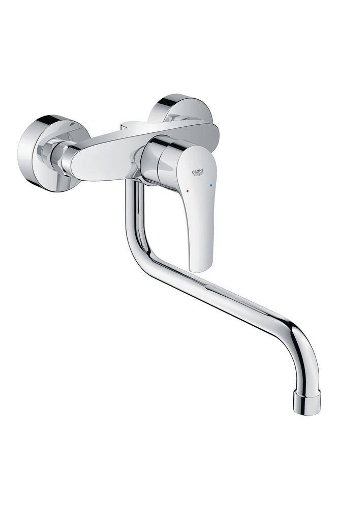 GROHE Einhand-SPT-Batterie Eurosmart 32224_3 Wandmontage Ausld. 277mm chrom