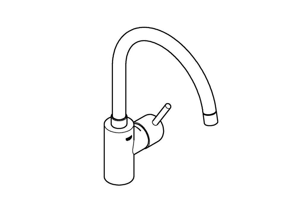 GROHE Einhand-Spültischbatterie CONCETTO 1/2Zoll, hoher Auslauf chrom-2