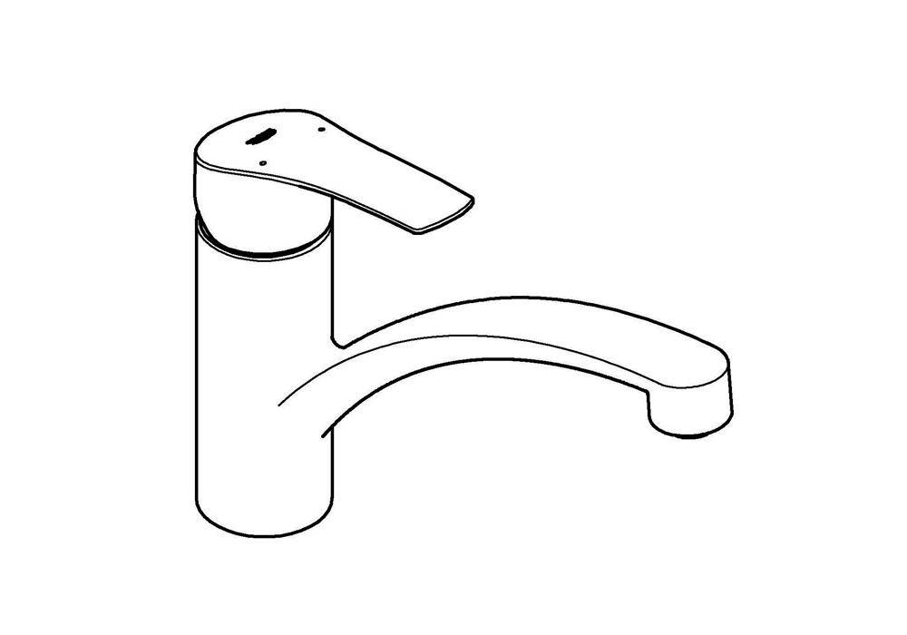 GROHE EH-SPT-Batterie Eurosmart 33281_3 flacher Auslauf chrom-1