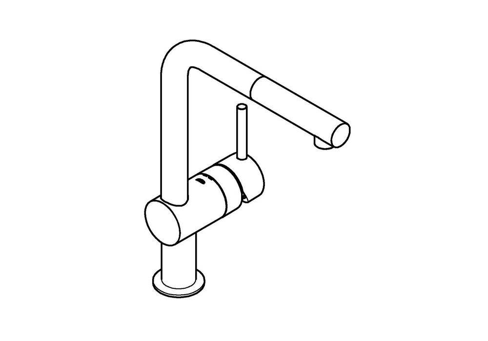 GROHE Einhand-Spültischbatterie MINTA 1/2Zoll, L-Auslauf supersteel-1