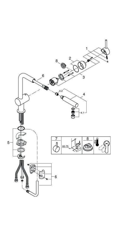 GROHE Einhand-Spültischbatterie MINTA 1/2Zoll, L-Auslauf supersteel-3