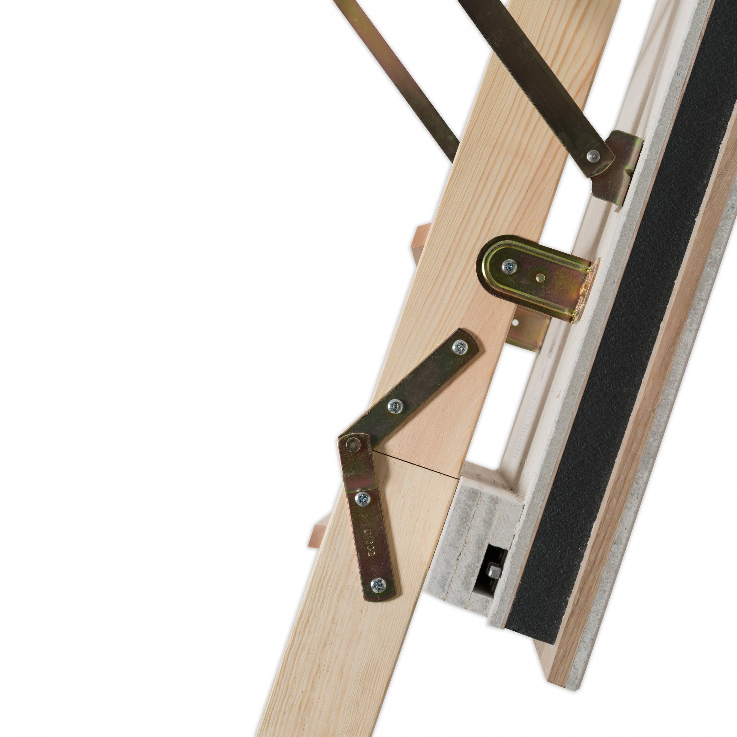 Dolle Bodentreppe F90 3-teilig bis 285cm Raumhöhe mit U-Wert 0,64 Deckenöffnung 120x70cm-4