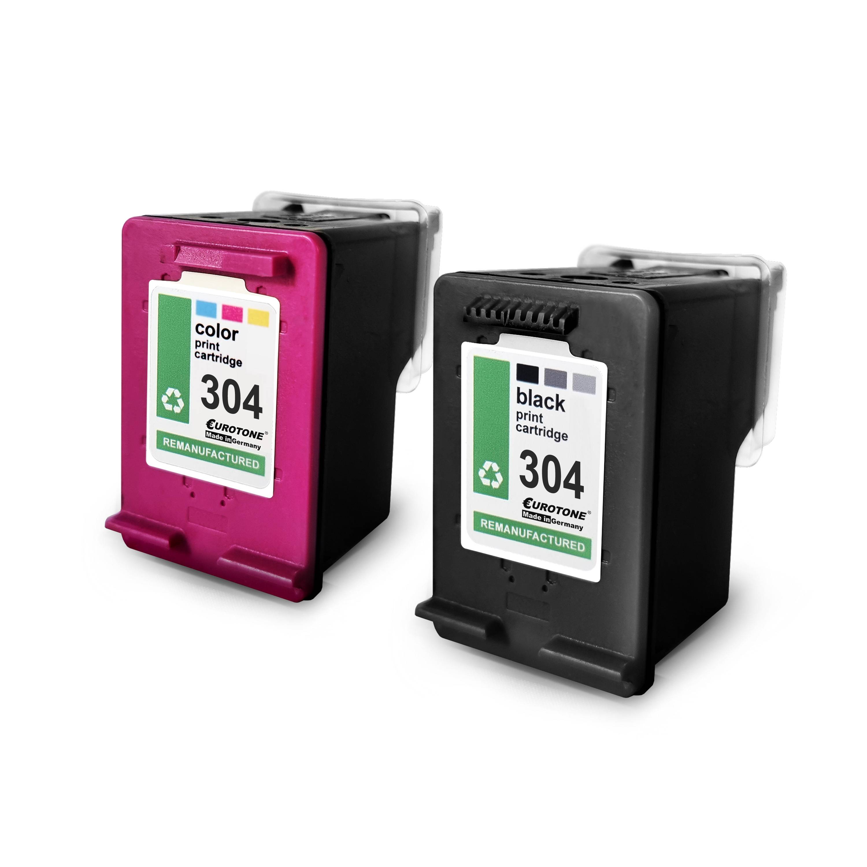 Eurotone 2 Tintenpatronen ersetzt HP N9K07AE 304XL N9K08AE 304XL-0