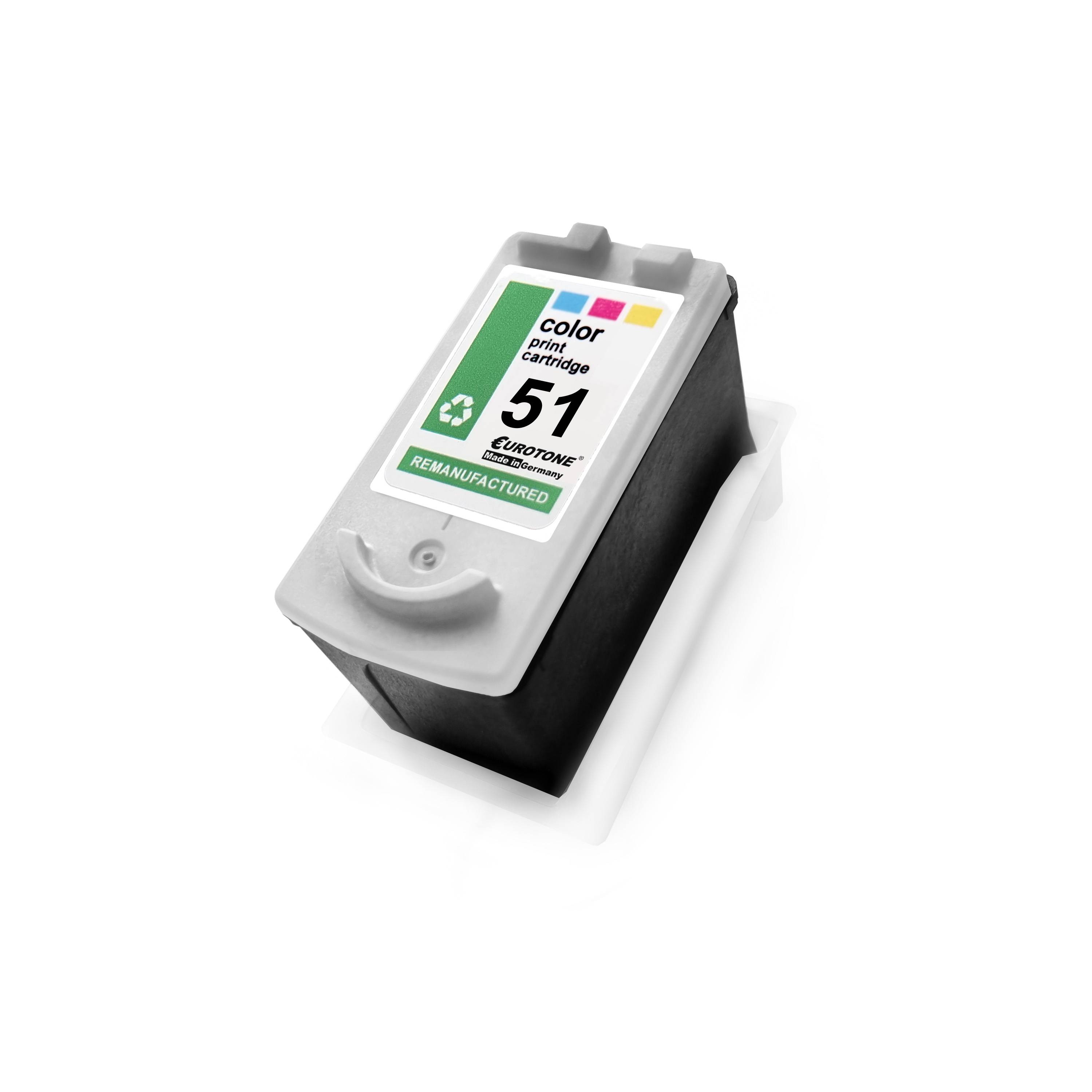 Eurotone 1 Tintenpatrone ersetzt Canon CL51 0618B001-0
