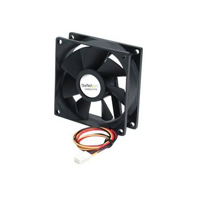 StarTech.com 80mm Gehäuselüfter - Lüfter 8cm für PC Gehäuse mit 3-pin Molex Stecker (80mmx80mmx25mm) - System-Gebläseein-0