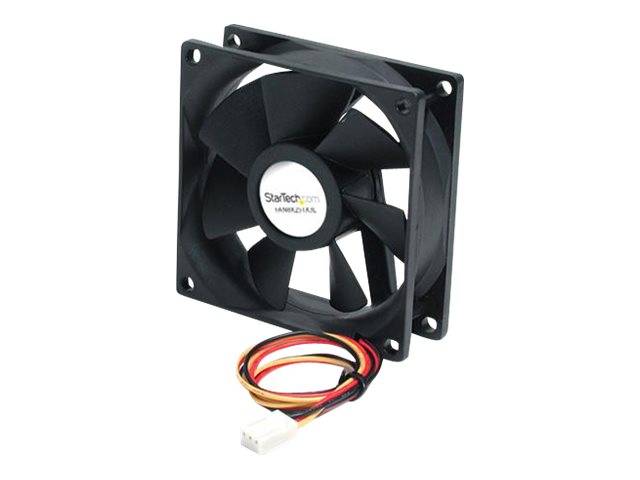 StarTech.com 80mm Gehäuselüfter - Lüfter 8cm für PC Gehäuse mit 3-pin Molex Stecker (80mmx80mmx25mm) - System-Gebläseein