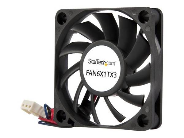 StarTech.com 60mm Gehäuselüfter - Lüfter 6cm für PC Gehäuse mit 3-pin Molex Stecker (60mmx60mmx10mm)