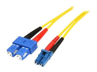StarTech.com 1m Fiber Optic Cable - Single-Mode Duplex 9/125 - LSZH - LC/SC - OS1 - LC to SC Fiber Patch Cable-0