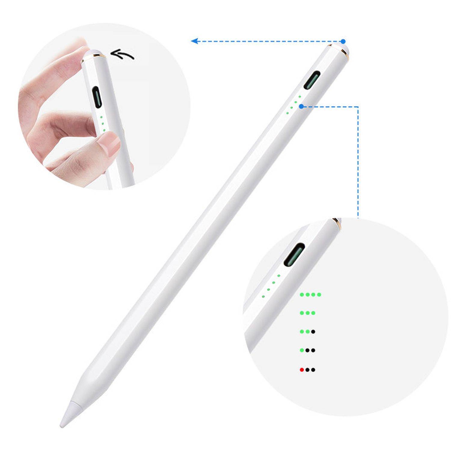 Joyroom JR-X9 Active Stylus Passiver kapazitiver Eingabestift Handy Touch Pen für Smartphone / Tablet Weiß (JR-X9)-4