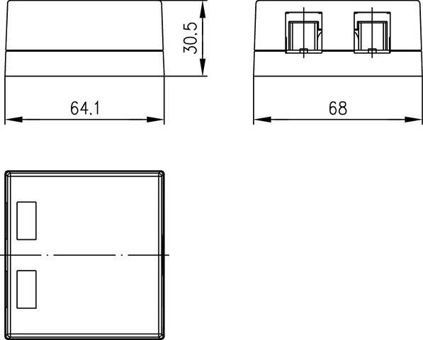 Telegärtner Modul-Aufnahme 2-fach 100021397-1