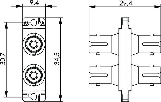 Telegärtner T-ST-Duplex Kuppl.MM 100007078-1