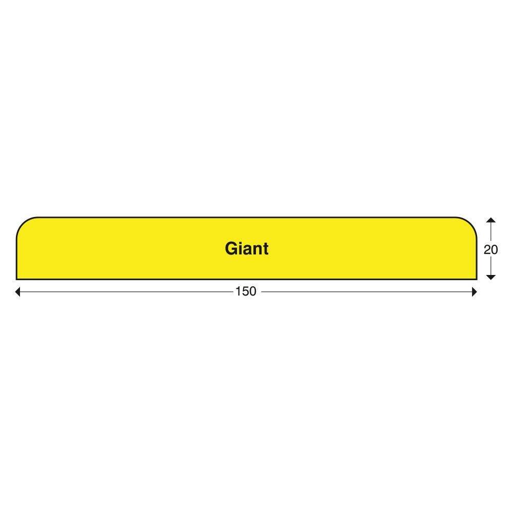 Knuffi® Warn- und Schutzprofil, Flächenschutz Typ Giant, selbstklebend, gelb/schwarz, 1 m-1