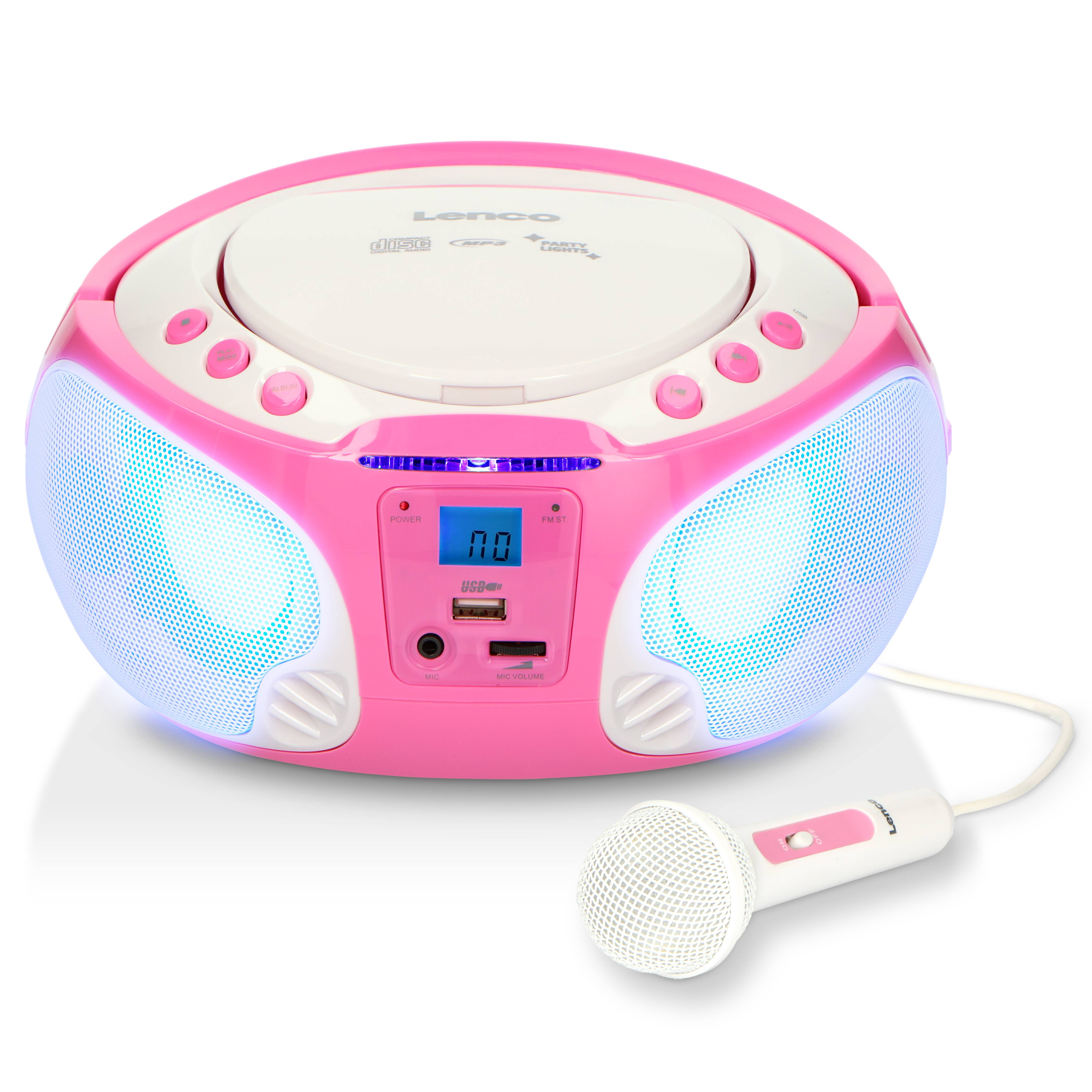 LENCO UKW-Radio CD/MP3 tragbar SCD-650 pink-0