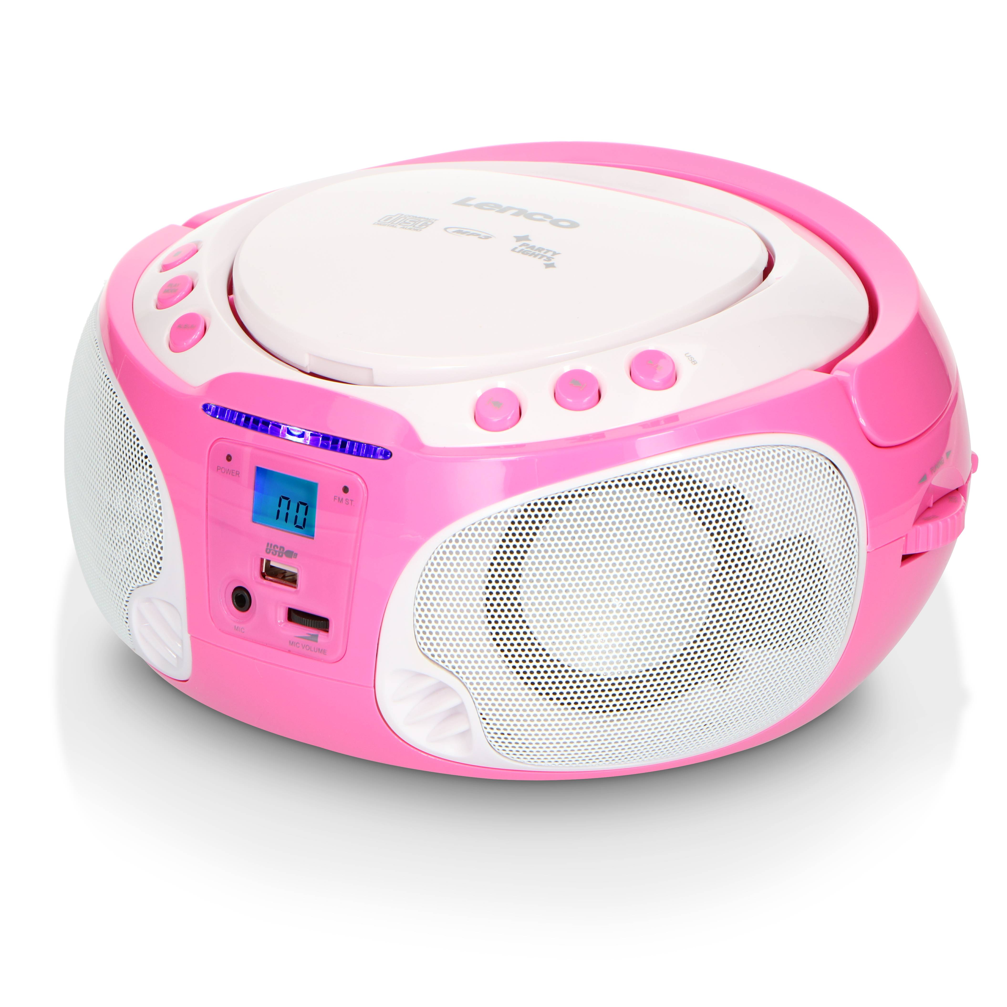 LENCO UKW-Radio CD/MP3 tragbar SCD-650 pink-1